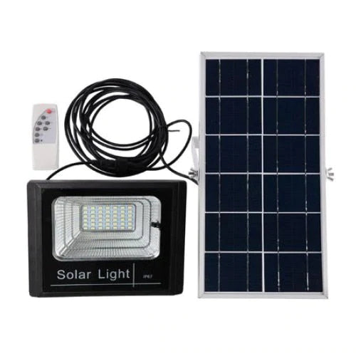 Proiector LED 100W, Rezistent la Apa IP67, cu Panou Solar si Telecomanda